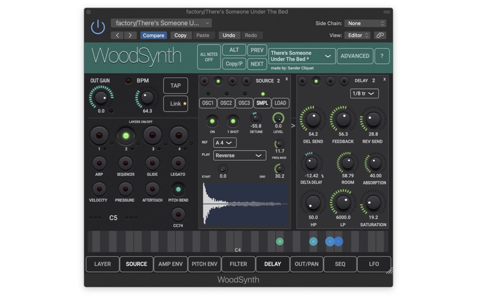 #6. WoodSynt (macOS) By: Woodman's Immaculate Maple Syrup Studio