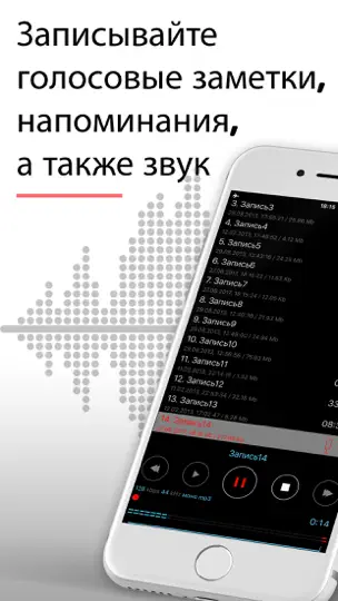 Скриншот Диктофон - Для Записи Звука на iPhone 1