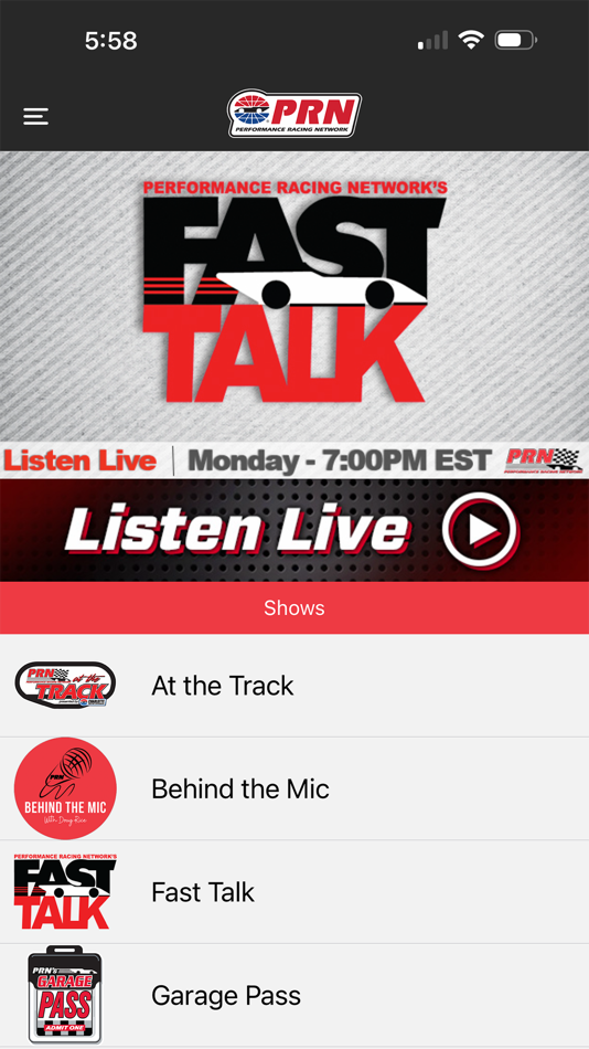 #1. Performance Racing Network (iOS) 由: Speedway Motorsports, Inc