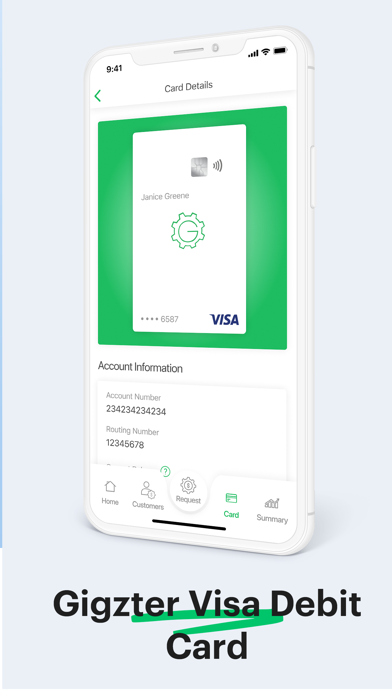 GigZter – Business Banking Screenshot