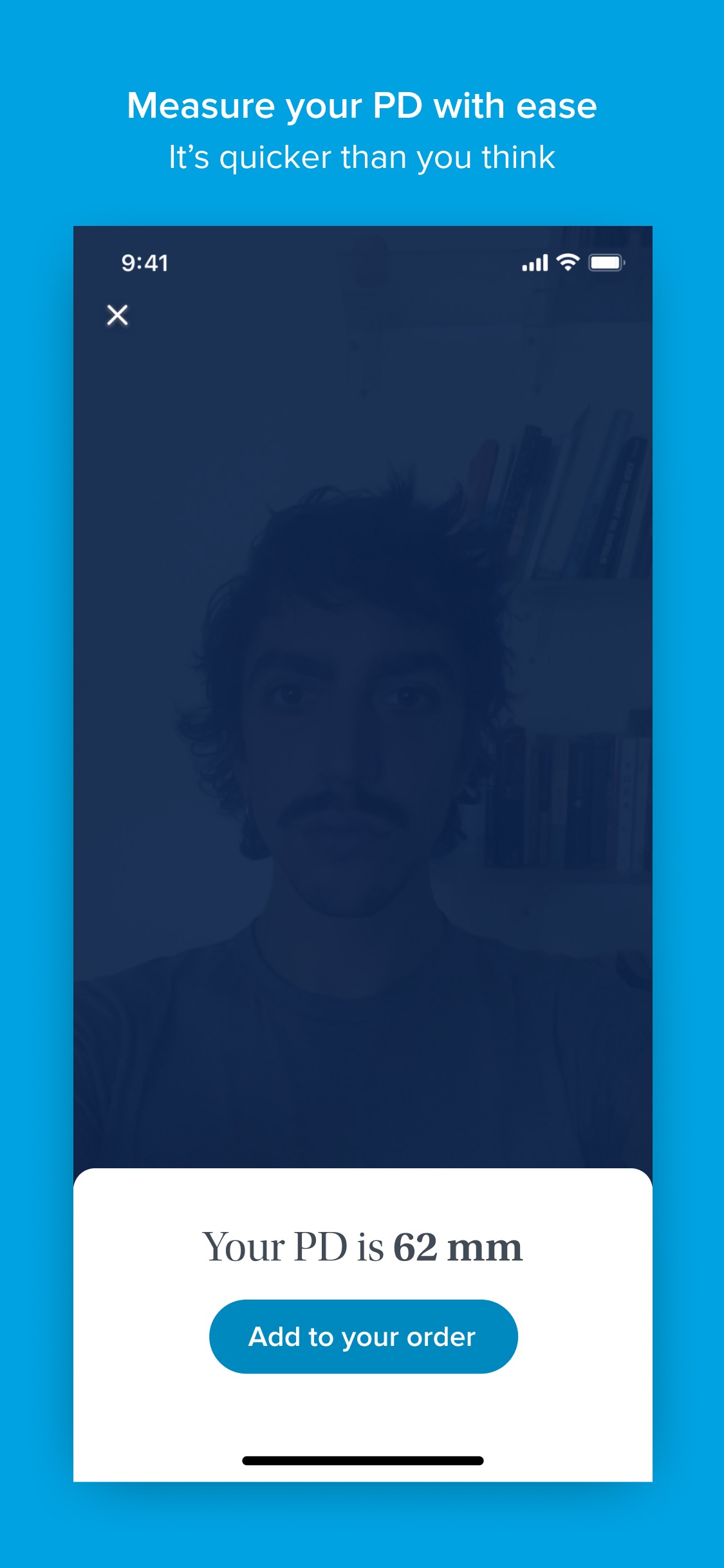 Screenshot do app Warby Parker