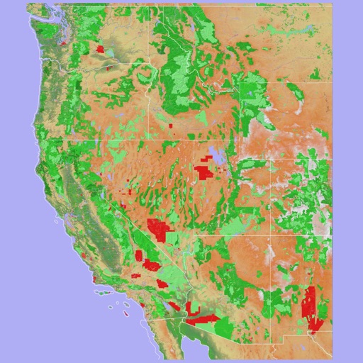 Scenic Map Western USA