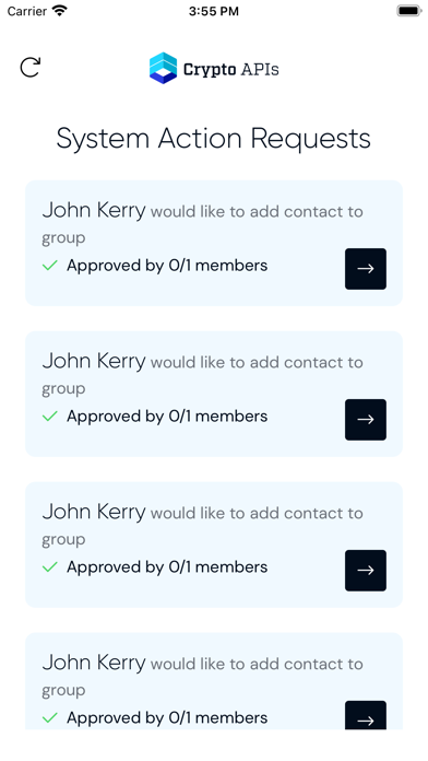 Crypto APIs Approver Screenshot