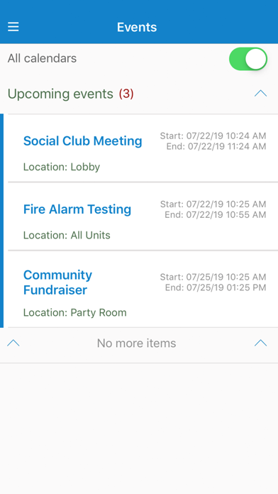 Condo Control App Screenshot