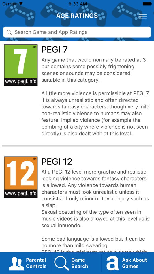 #5. PEGI Ratings (iOS) Podle: Mode Zero Ltd