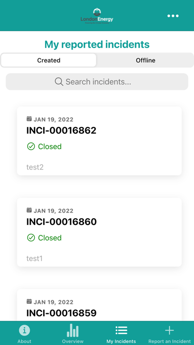 LEL Incidents Screenshot