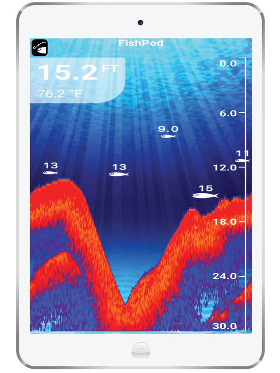 HawkEye FishPod SONAR iPad screenshot 2 - Navigation app
