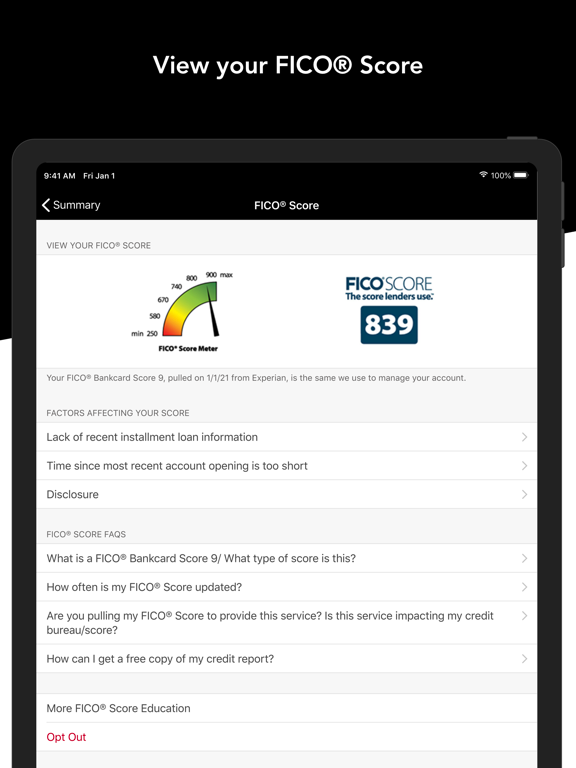 MGM Rewards MasterCard iPad screenshot 4 - Finance app