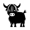 Highland Cow Stickers delete, cancel
