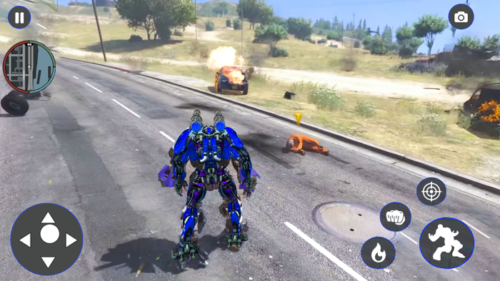 Police Hero Robot Battle Games