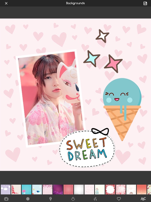 Kawaii Photo Editor Stickers iPad screenshot 4 - Photo & Video app