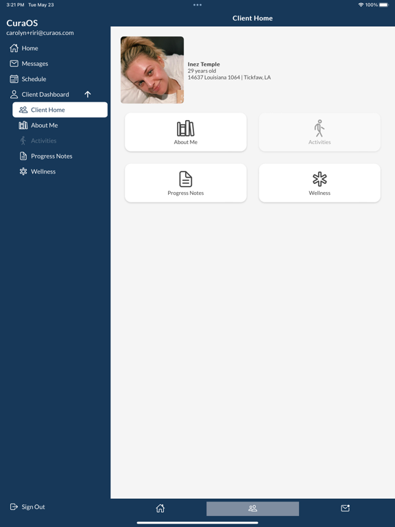 CuraOS iPad screenshot 2 - Business app
