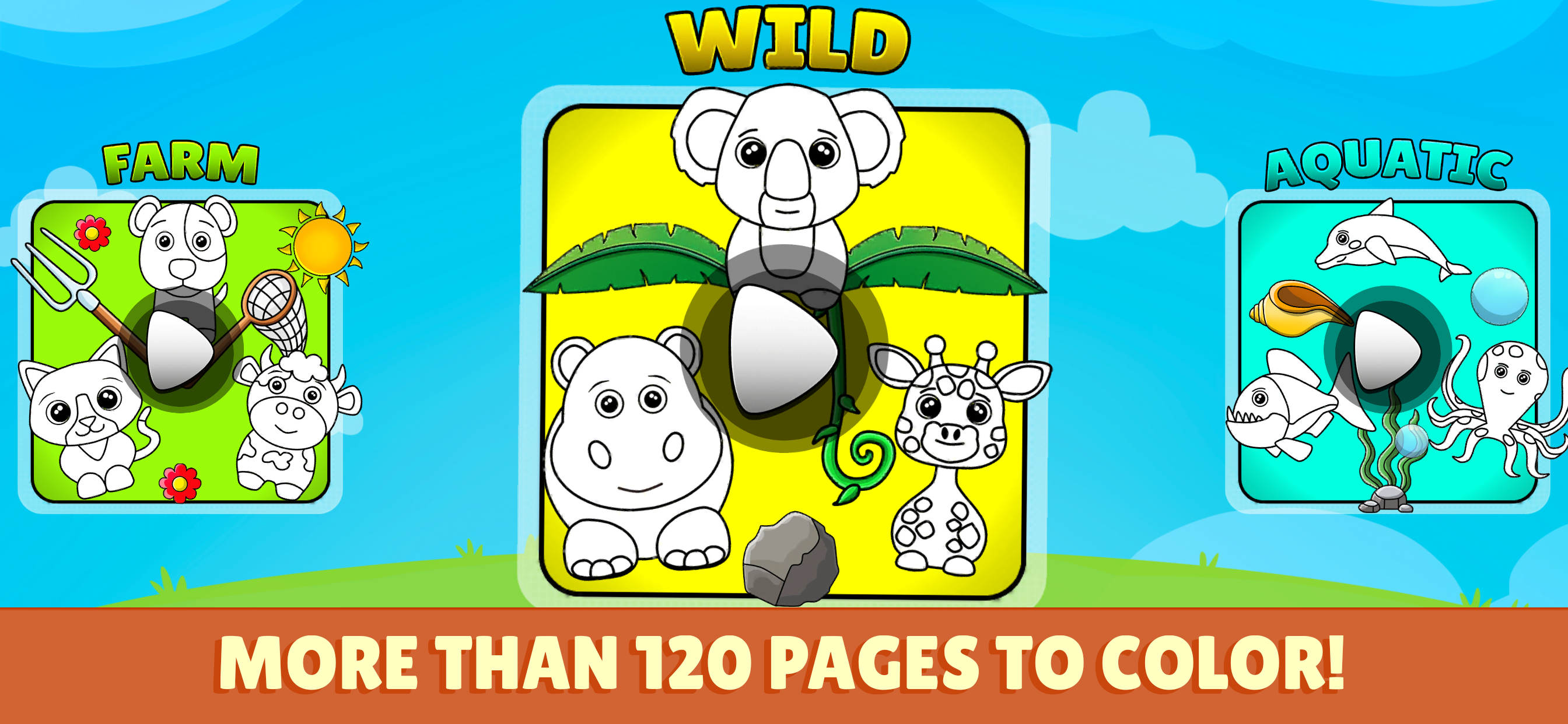 Colouring game kids toddlers