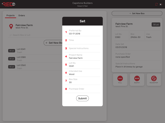 Rolloff Electronic Dispatch iPad screenshot 4 - Productivity app