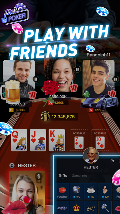 Face Poker - Live Texas Holdem Screenshot