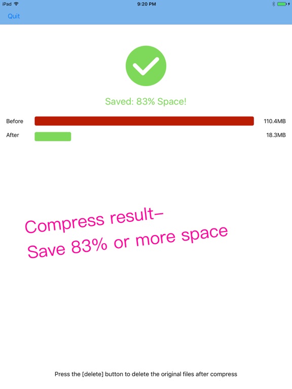 Compress video -compress image iPad screenshot 5 - Utilities app
