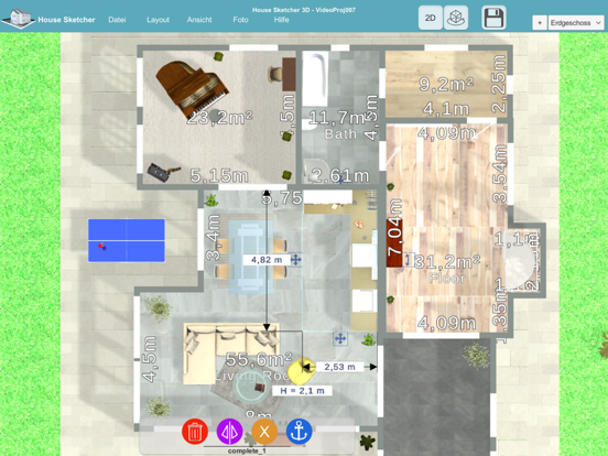 House Sketcher iPad app afbeelding 3