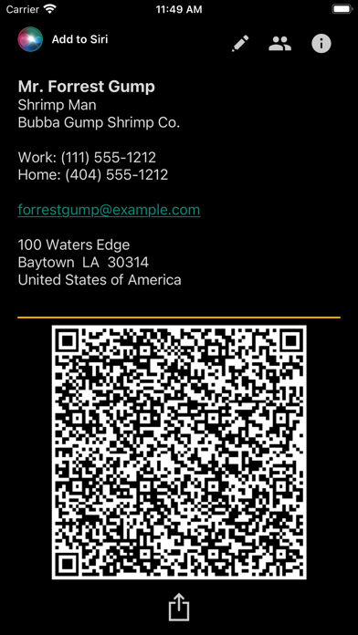 Biz-Card App Screenshot