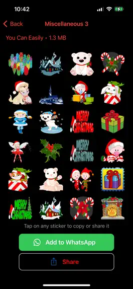 Game screenshot Christmas Stickers WA apk