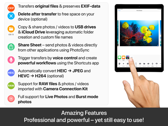 PhotoSync – transfer photos iPad app afbeelding 6