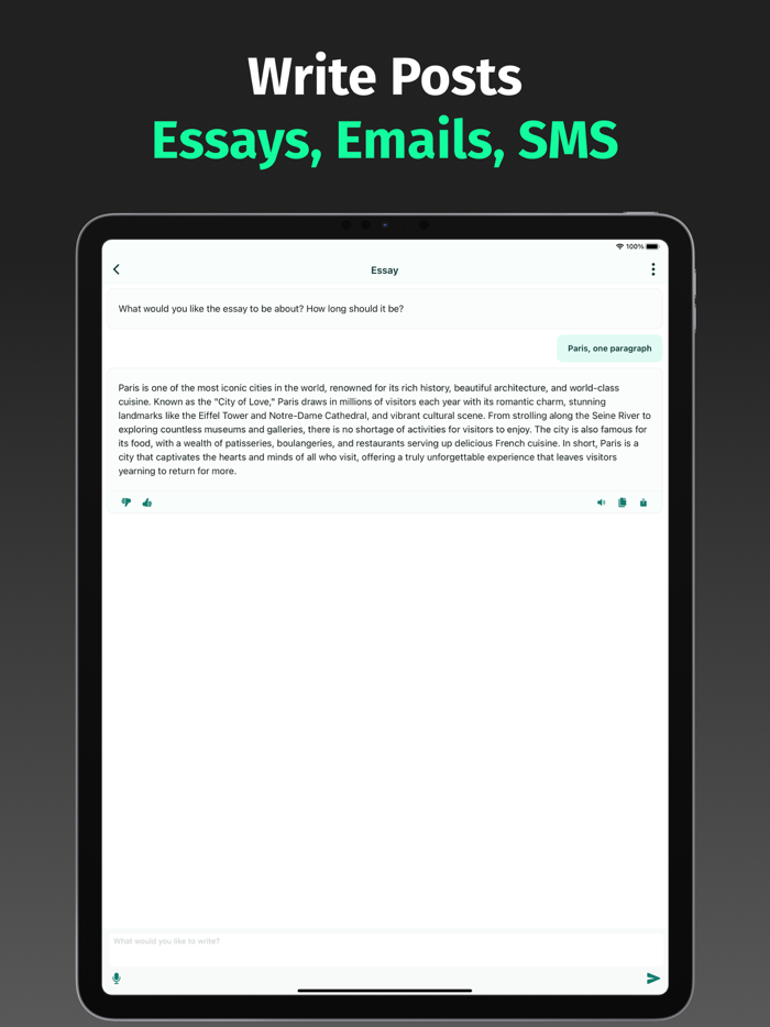 AI Write EmailStoryTextSMS