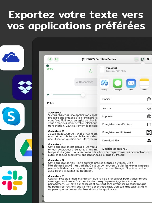 Screenshot #6 pour Transcriber: Vocale En text