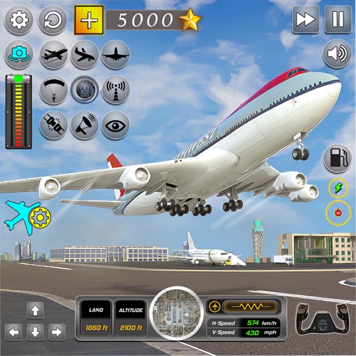 Airplane Pilot City Flight Sim icon