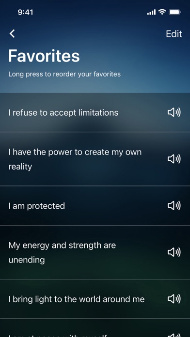 Self Affirmations - Therapy Screenshot