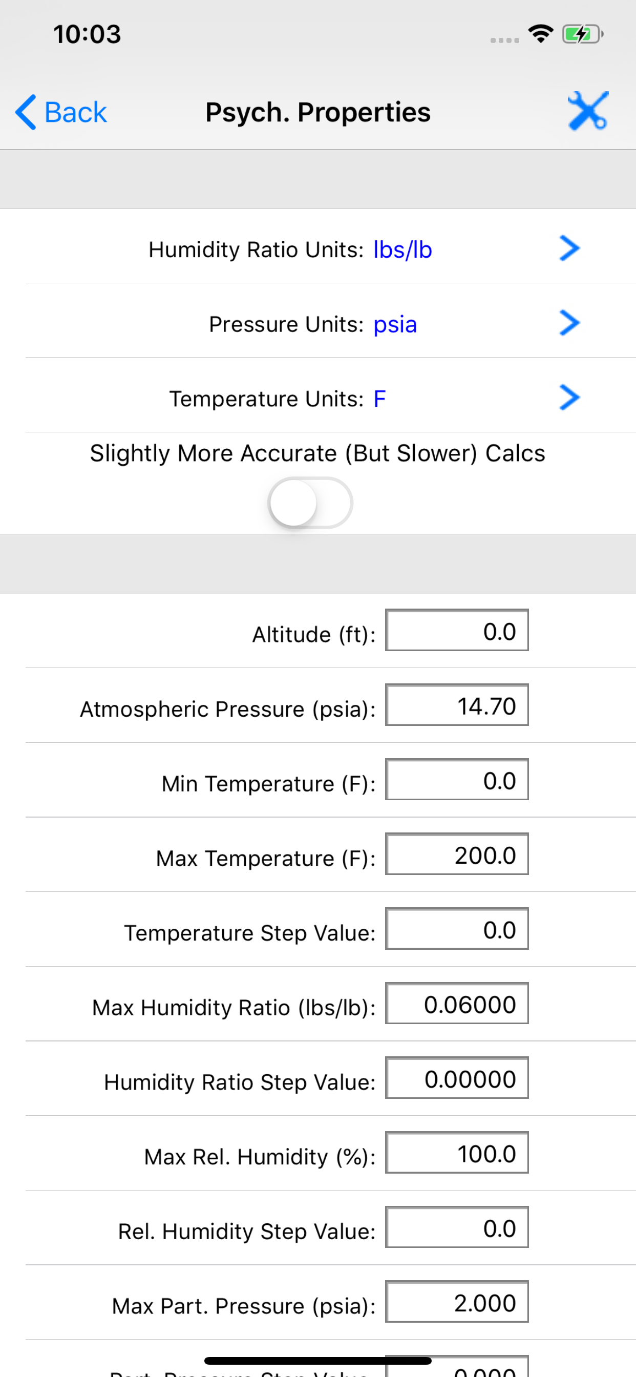 HVAC Psychrometric LT screenshot 5