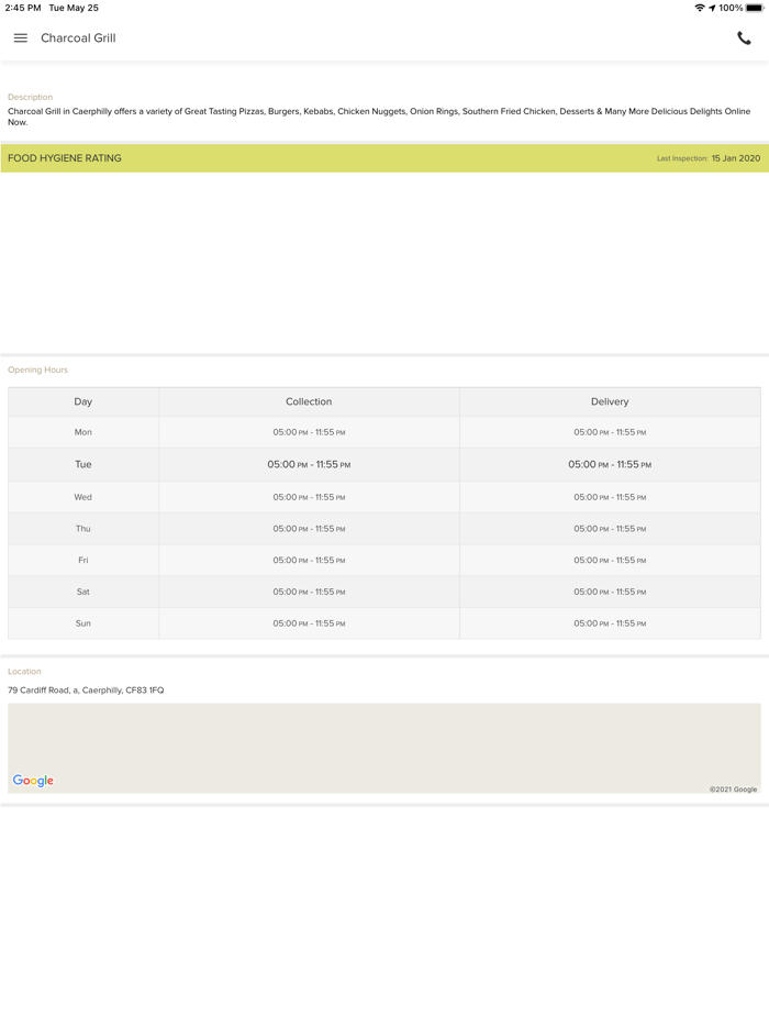 Charcoal Grill Caerphilly