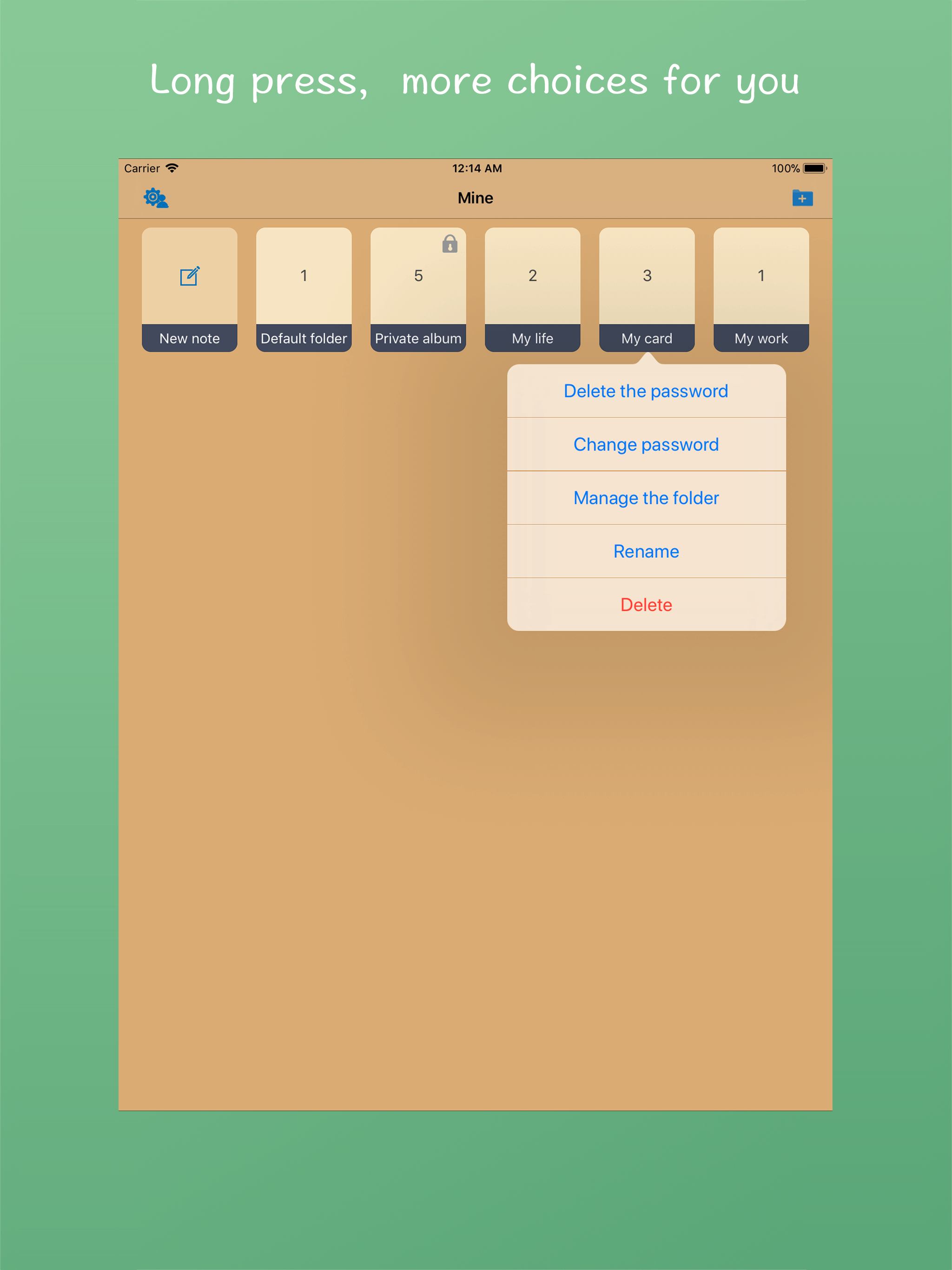 iVault, Private photo albums