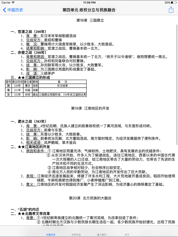 Screenshot #5 pour 初中历史7~9年级知识点总结大全
