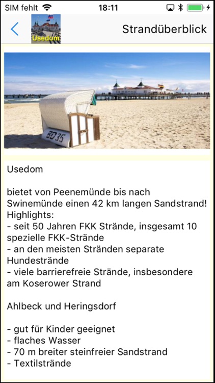 Usedom App für den Urlaub
