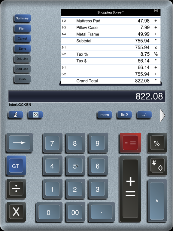 Screenshot #4 pour Adding Machine 10Key for iPad