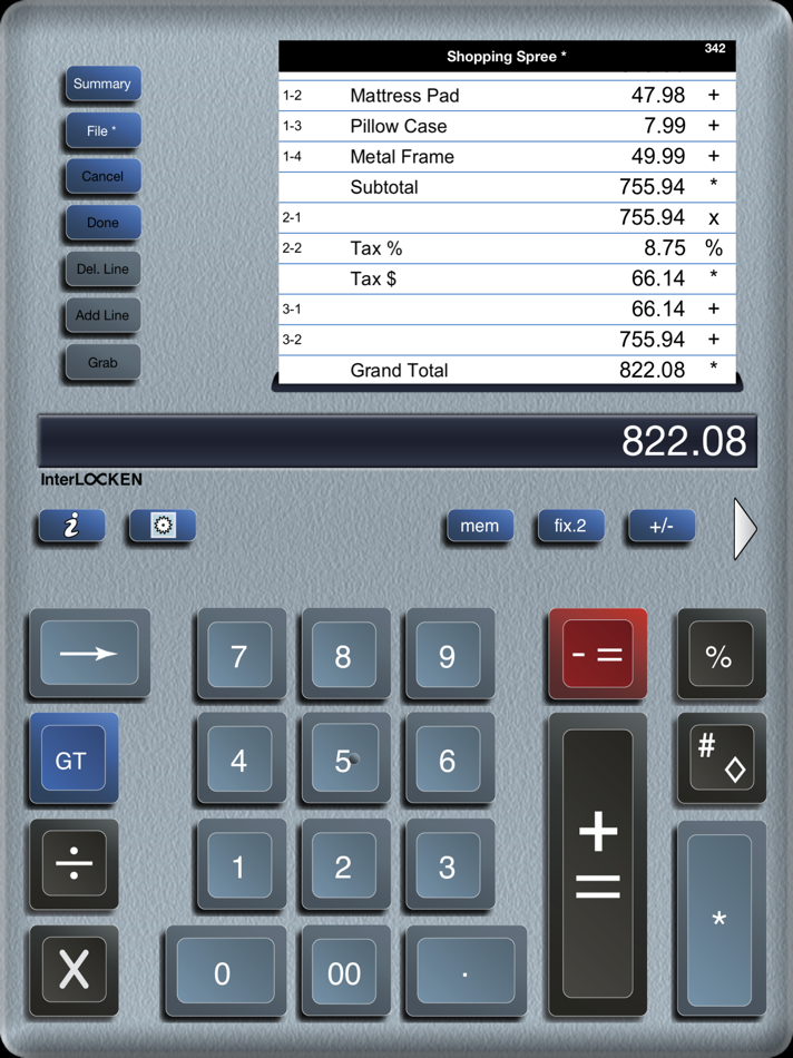 Adding Machine 10Key for iPad - 7.10kPad - (iOS)