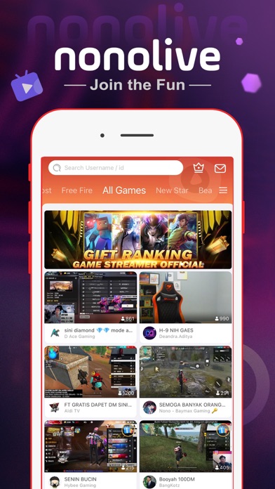 Nonolive - Live streaming Screenshot