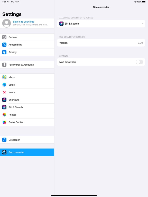 Geo converter -- location iPad screenshot 4 - Navigation app