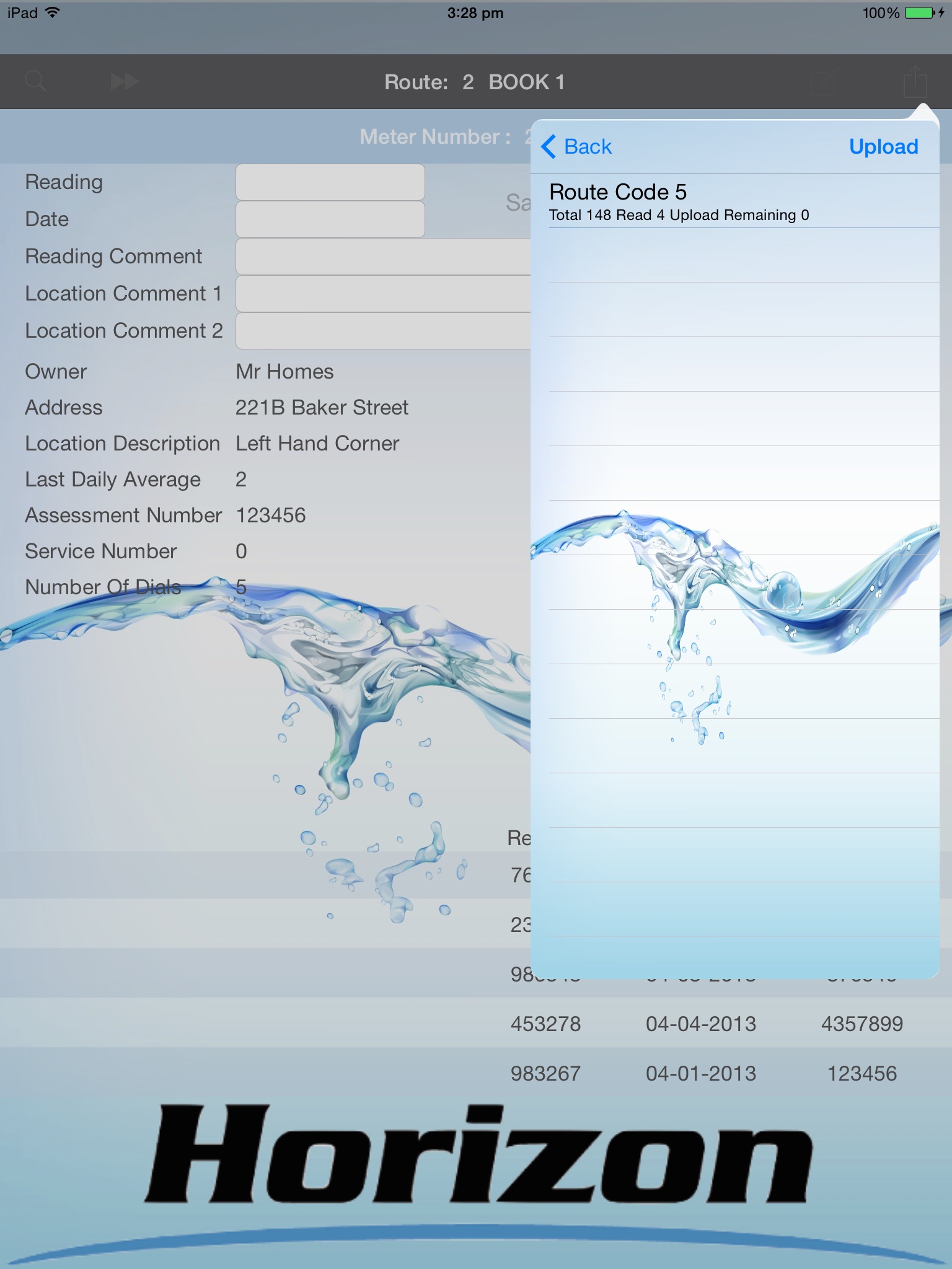 HorizonWaterMeter screenshot 4