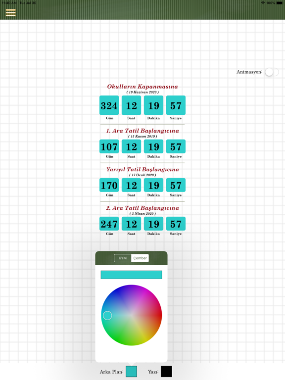 Okul Tatil Sayacı - Geri Sayım iPad screenshot 8 - Education app