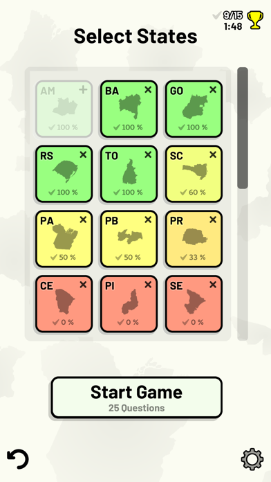 States of Brazil Quiz Screenshot