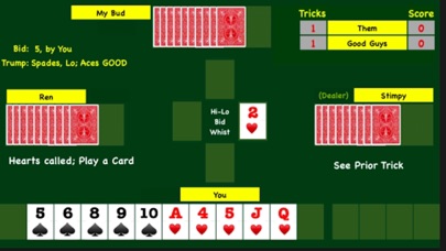 Hi-Lo Bid Whist Screenshot
