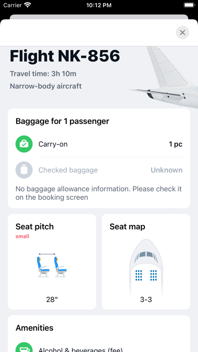 Flights at low prices Screenshot