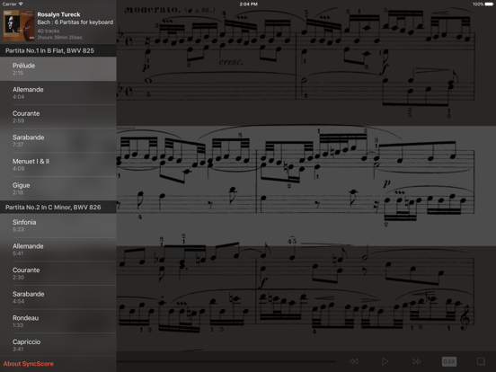 Screenshot #5 pour Bach Partitas - SyncScore