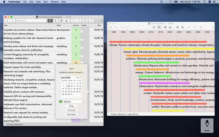 Скриншот TaskInsight на iPhone 6