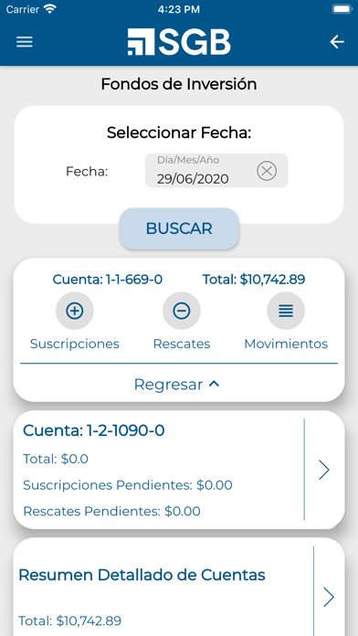 SGB Móvil Screenshot