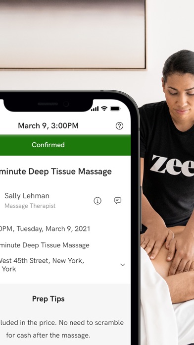 Zeel In-Home Massage Therapist Screenshot
