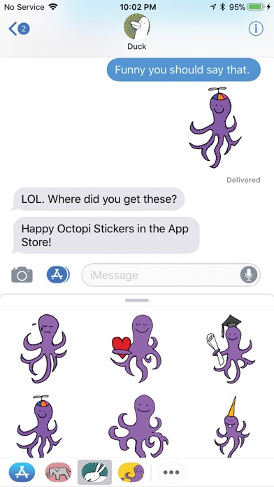 Happy Octopi Stickers Screenshot