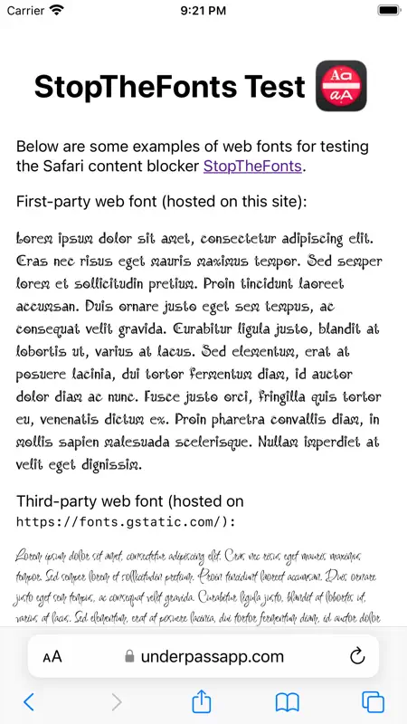 StopTheFonts screenshot 3 of 4