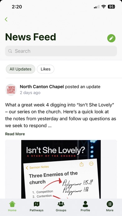 NCC Online Community Screenshot