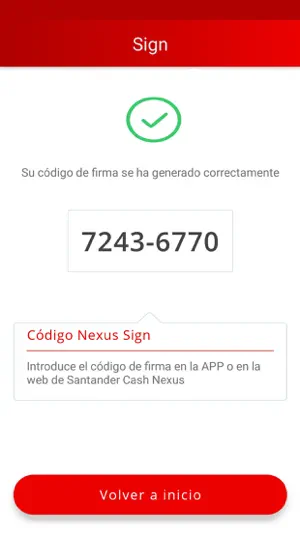Santander Cash Nexus Sign screenshot 1